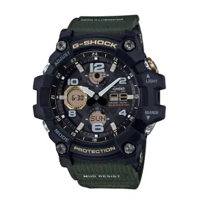 Casio G Shock Master Of G Mudmaster Black Case Green Band Model GSG-100-1A3DR