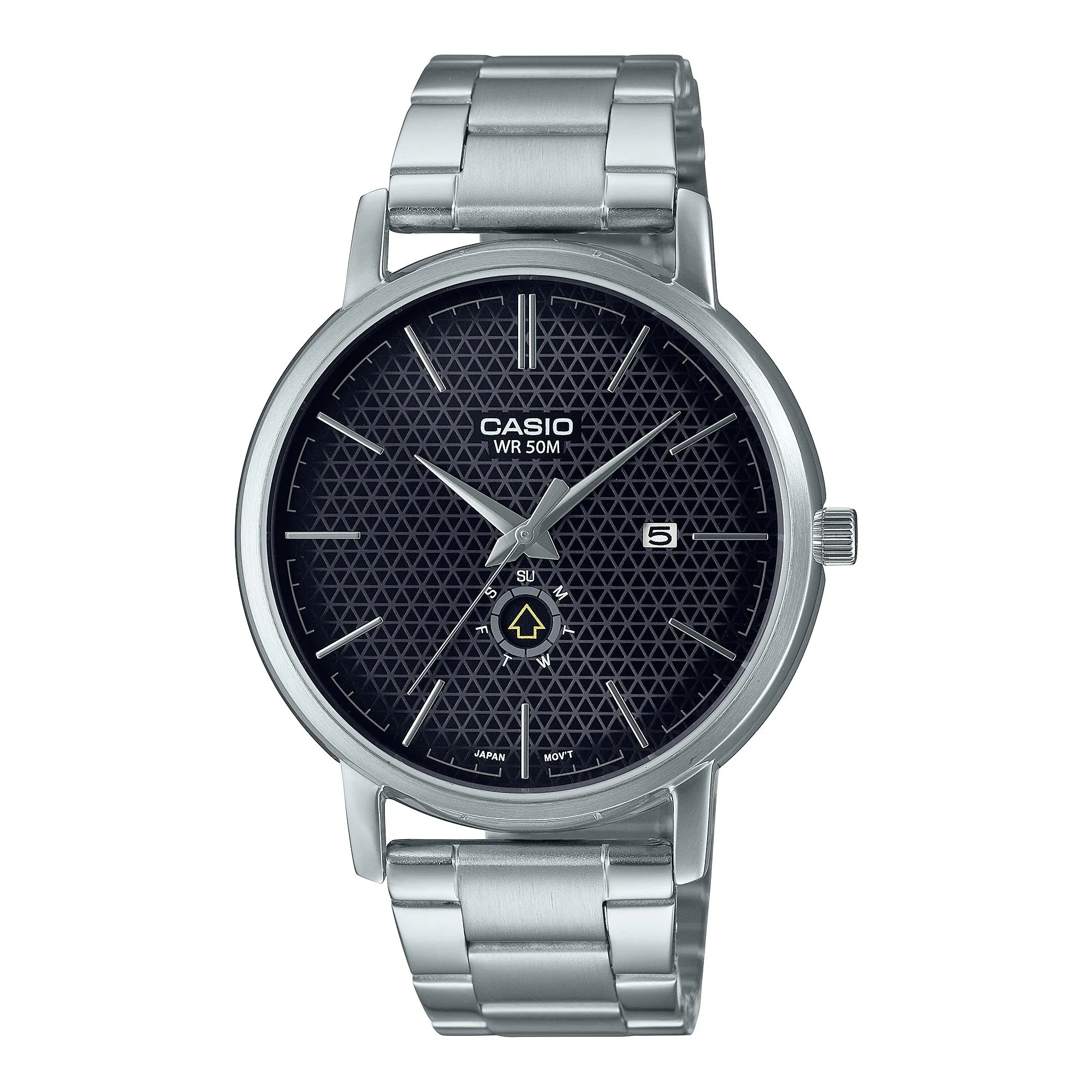 Casio Men's Analog Stainless Steel Band Watch MTPB125D-1A MTP-B125D-1A