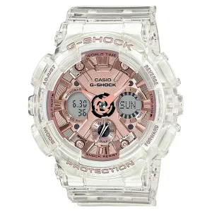 Casio Women's G-Shock Transparent Resin Band Rose Gold Analog-Digital Dial Quartz Watch - GMA-S120SR-7ACR