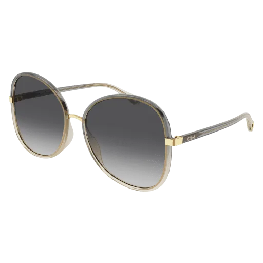 Chloe Gray Sunglasses with Gray Gradient lenses