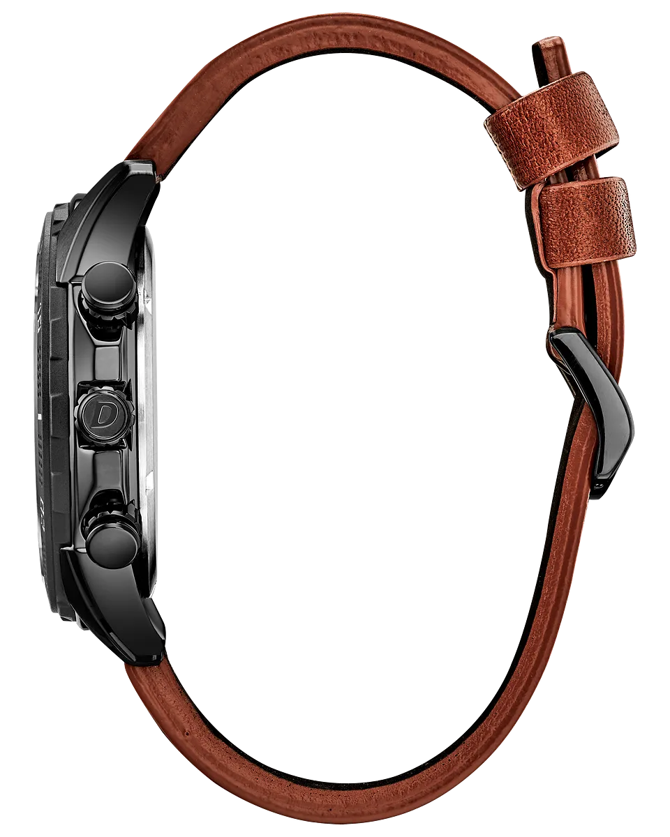 Citizen AT2447-01E Drive Eco-Drive Brown Leather Strap Men Watches