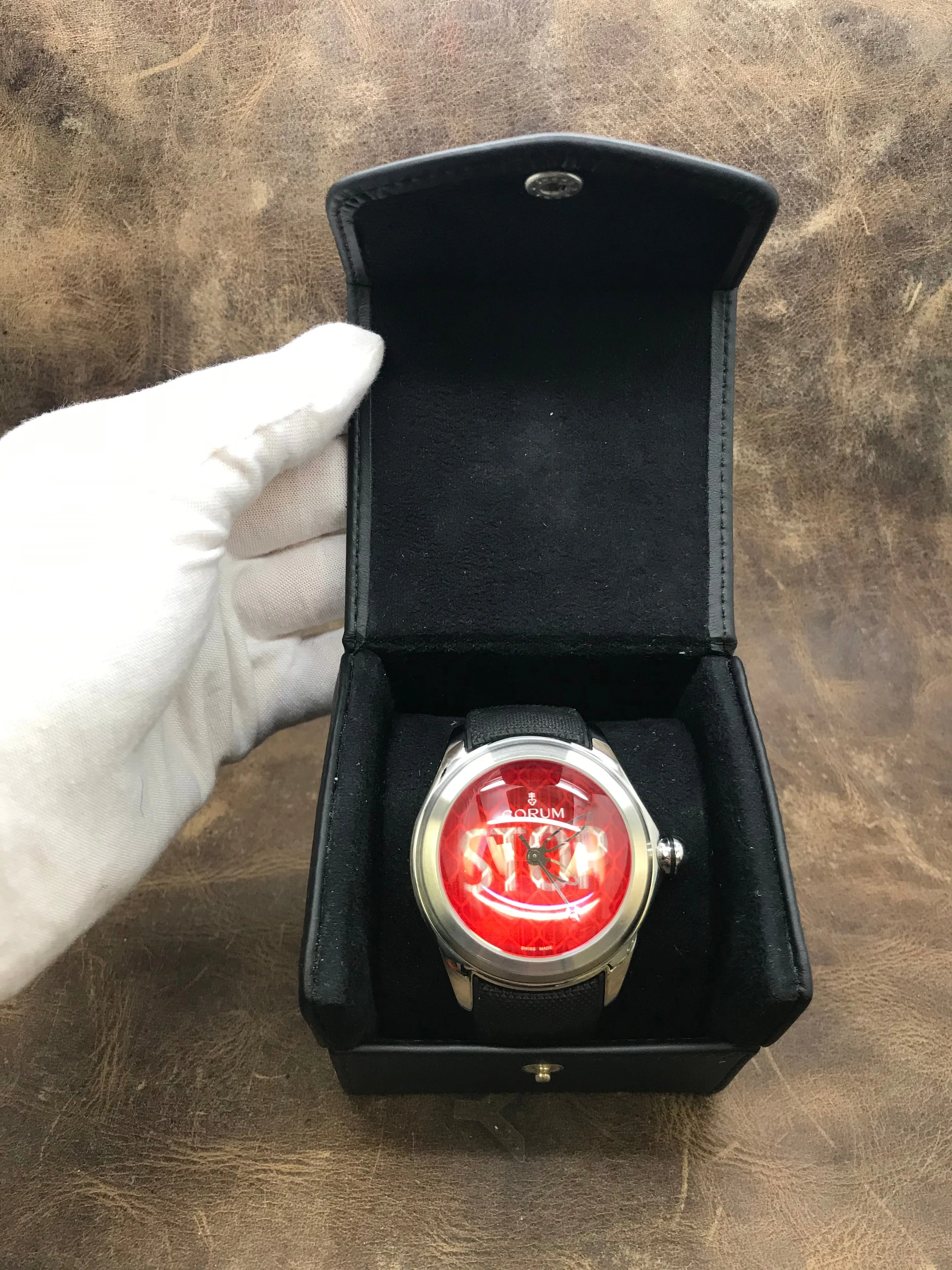 Corum BIG BUBBLE STOP 52 082.310.20/0601 red Dial Automatic Men's Watch