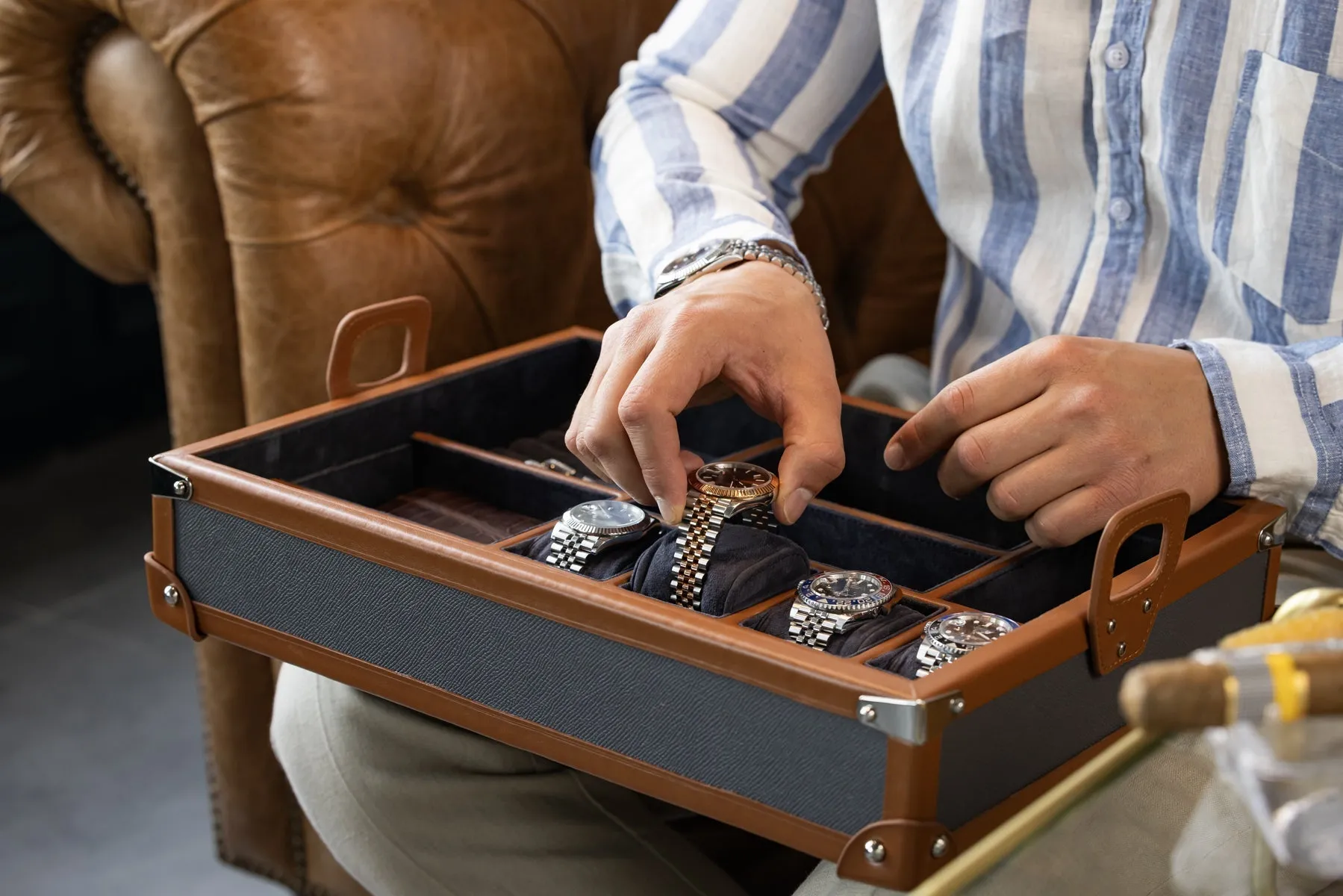 Daily Routines Tray Master Edition - Saffiano Dark Grey