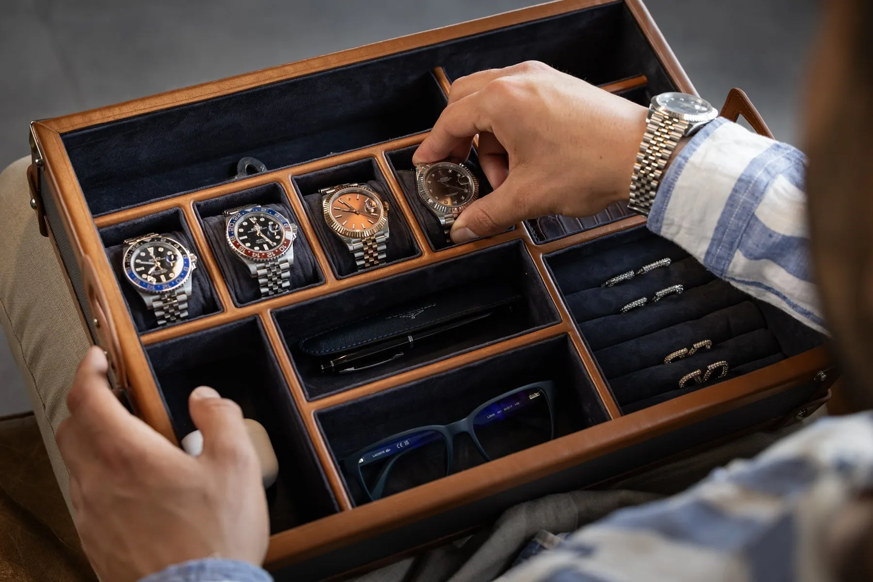 Daily Routines Tray Master Edition - Saffiano Dark Grey