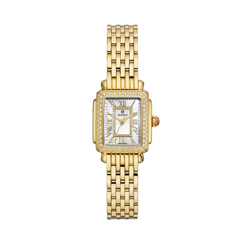 Deco Madison Mini Diamond 18K Gold-Plated Watch, 24mm