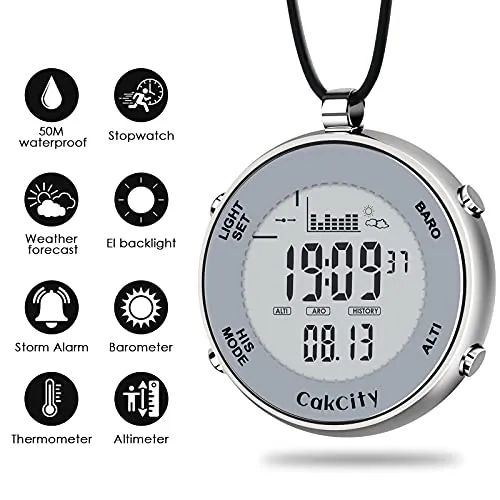 Digital Pocket Watch with Outdoor Functions