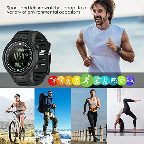 Digital Watch for Men with Weather Altimeter
