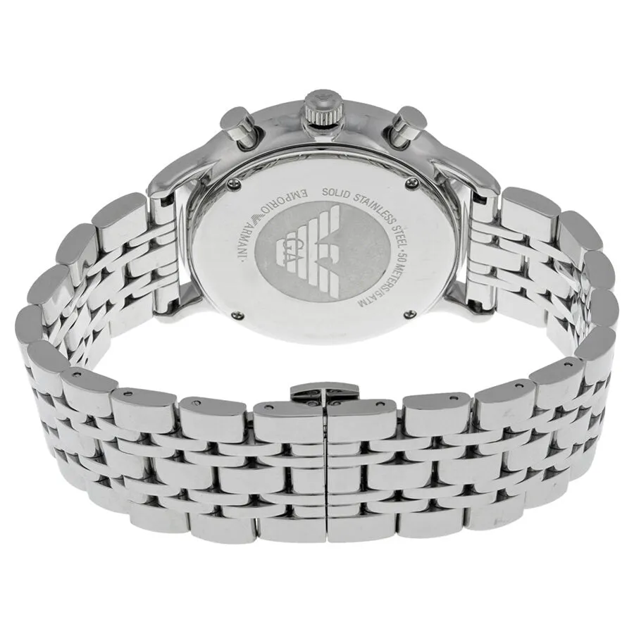 Emporio Armani Classic Chronograph Black Dial Stainless Steel Men's Watch AR0389