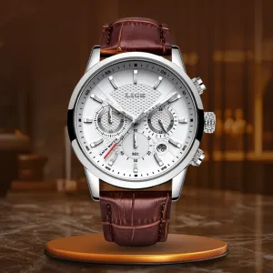 Fashionable Military Watch Made of Leather