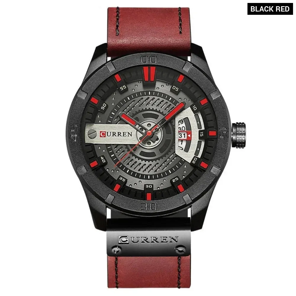 Fashiong Casual Business Wristwatch Leather Strap Male Clock Military Quartz Men Watches