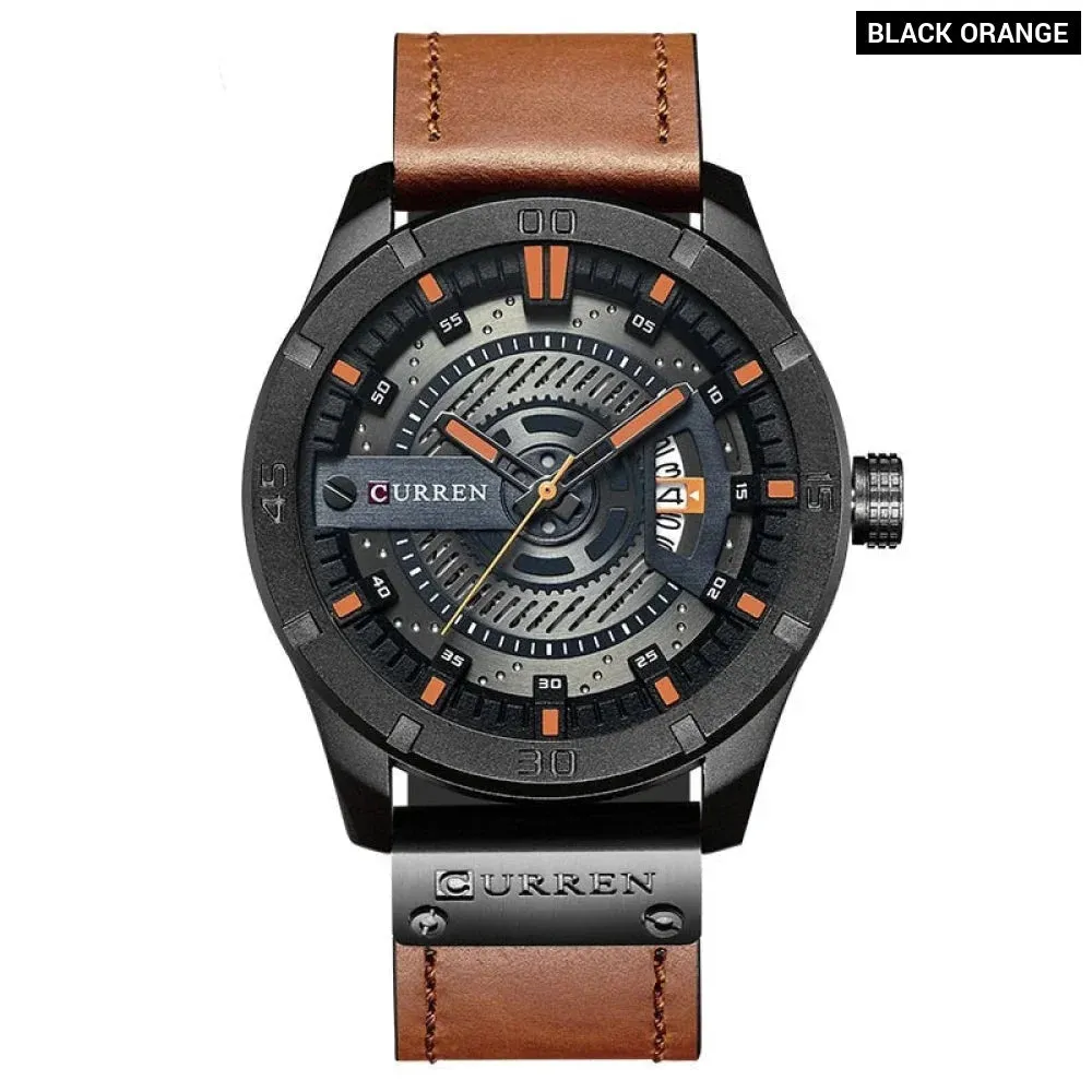 Fashiong Casual Business Wristwatch Leather Strap Male Clock Military Quartz Men Watches