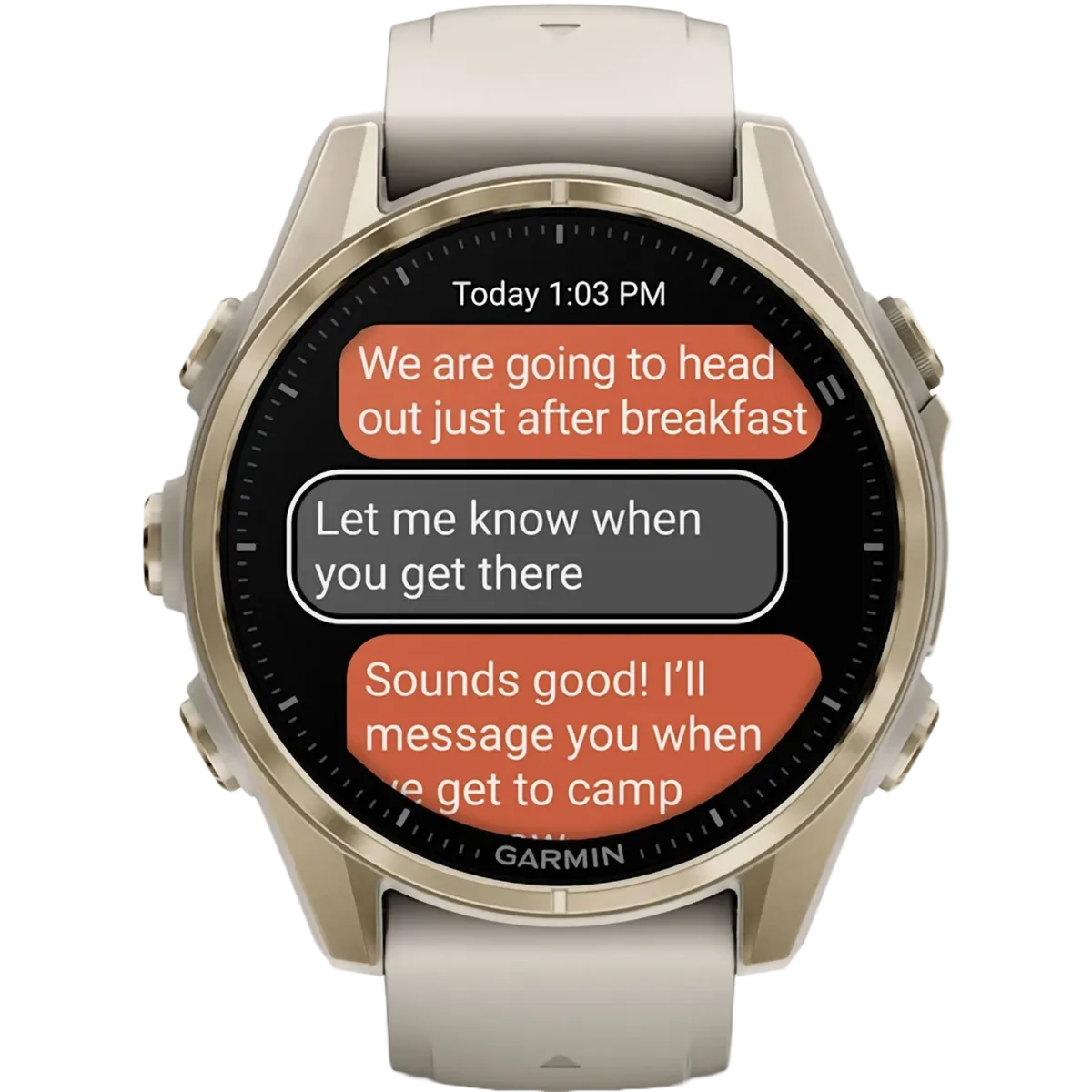 Fenix 8 Sapphire 43mm Amoled - Soft Gold