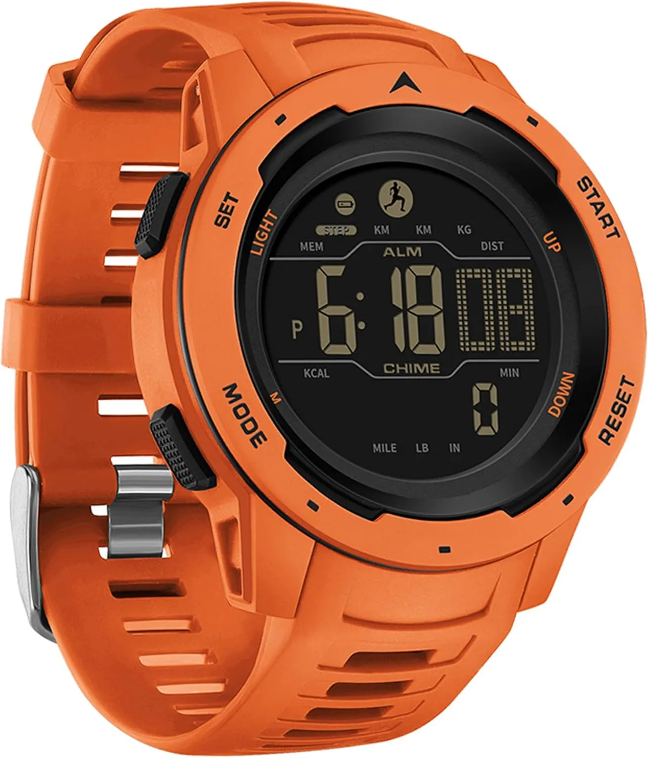 findtime Digital Watches for Men Pedometer Step Calorie Counter Watch 5ATM Waterproof Sport Military Tactical Watch Stopwatch Countdown Alarm Sports Distance Record Hiking Running Watch