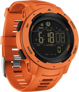 findtime Digital Watches for Men Pedometer Step Calorie Counter Watch 5ATM Waterproof Sport Military Tactical Watch Stopwatch Countdown Alarm Sports Distance Record Hiking Running Watch