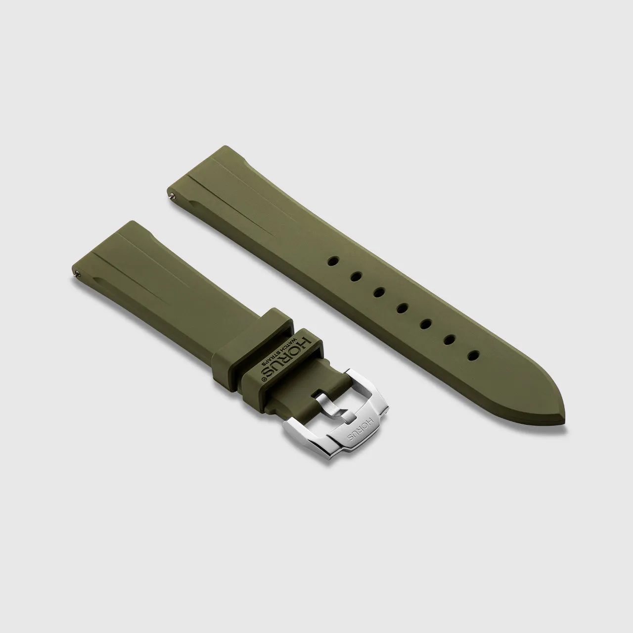 FKM Rubber Strap for Panerai Luminor - Moss Green