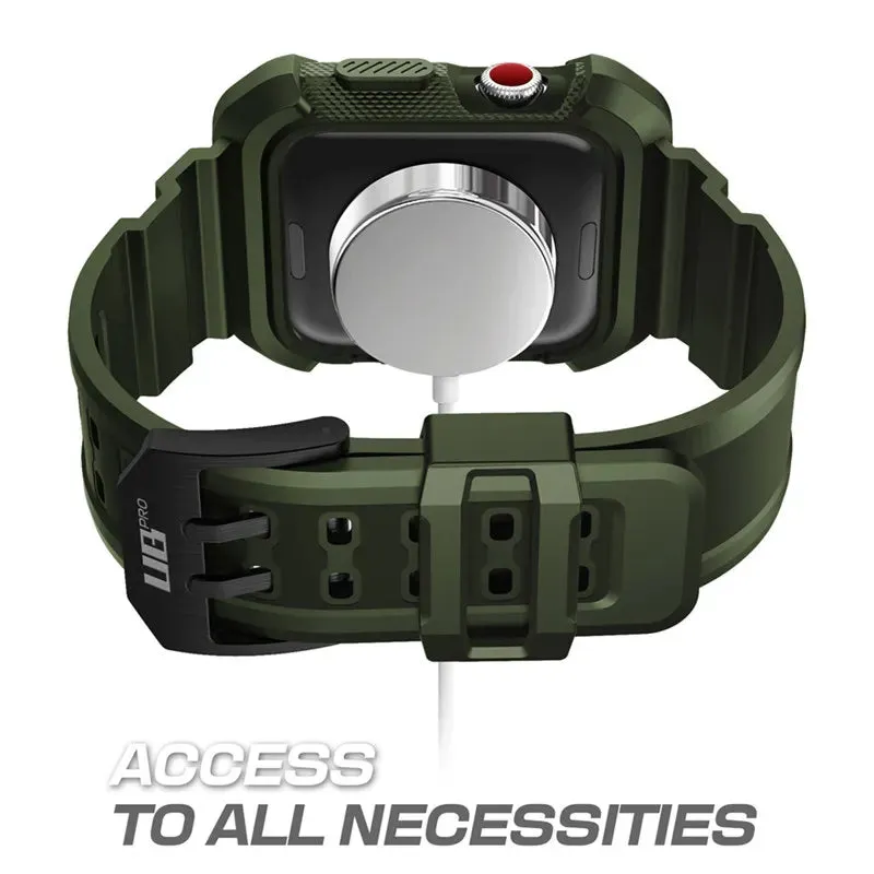 For Apple Watch Series 3 / 2 / 1 42Mm Rugged Protective Case With Strap Bands