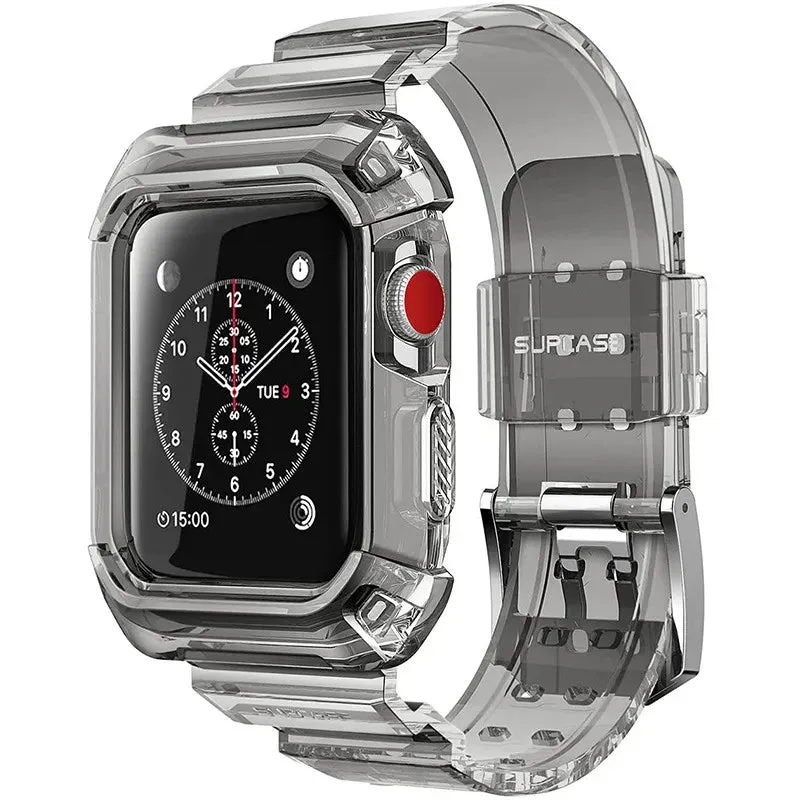 For Apple Watch Series 3 / 2 / 1 42Mm Rugged Protective Case With Strap Bands