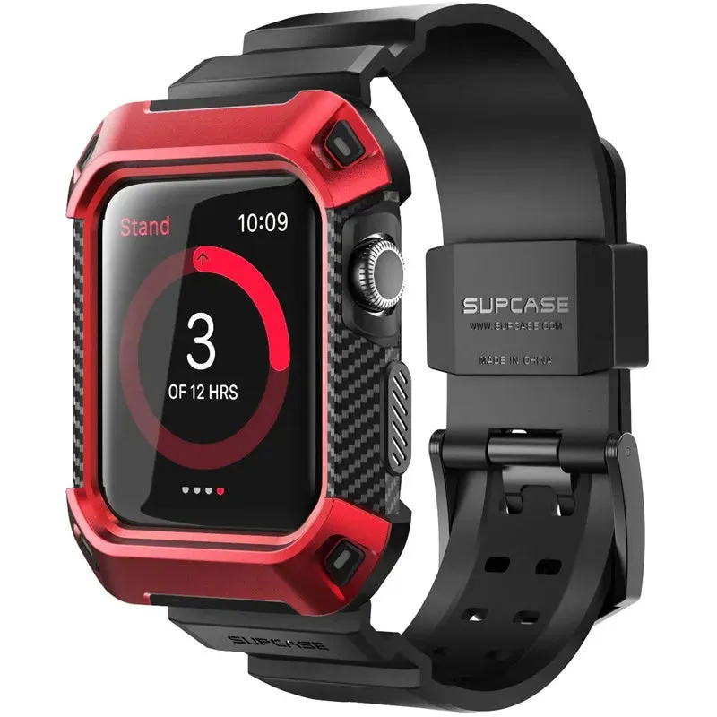 For Apple Watch Series 3 / 2 / 1 42Mm Rugged Protective Case With Strap Bands