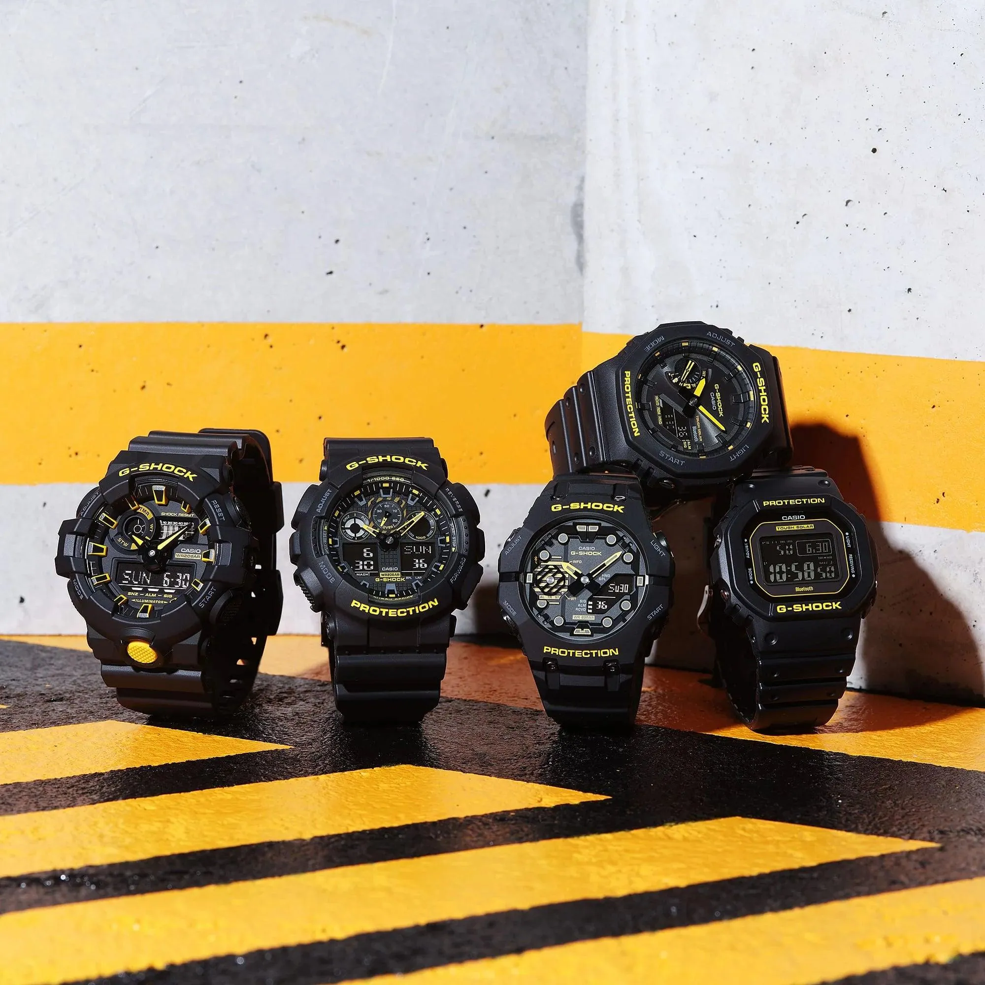 G-Shock Carbon Core Guard Tough Solar Slim Duo - Black & Yellow - GAB2100CY-1A