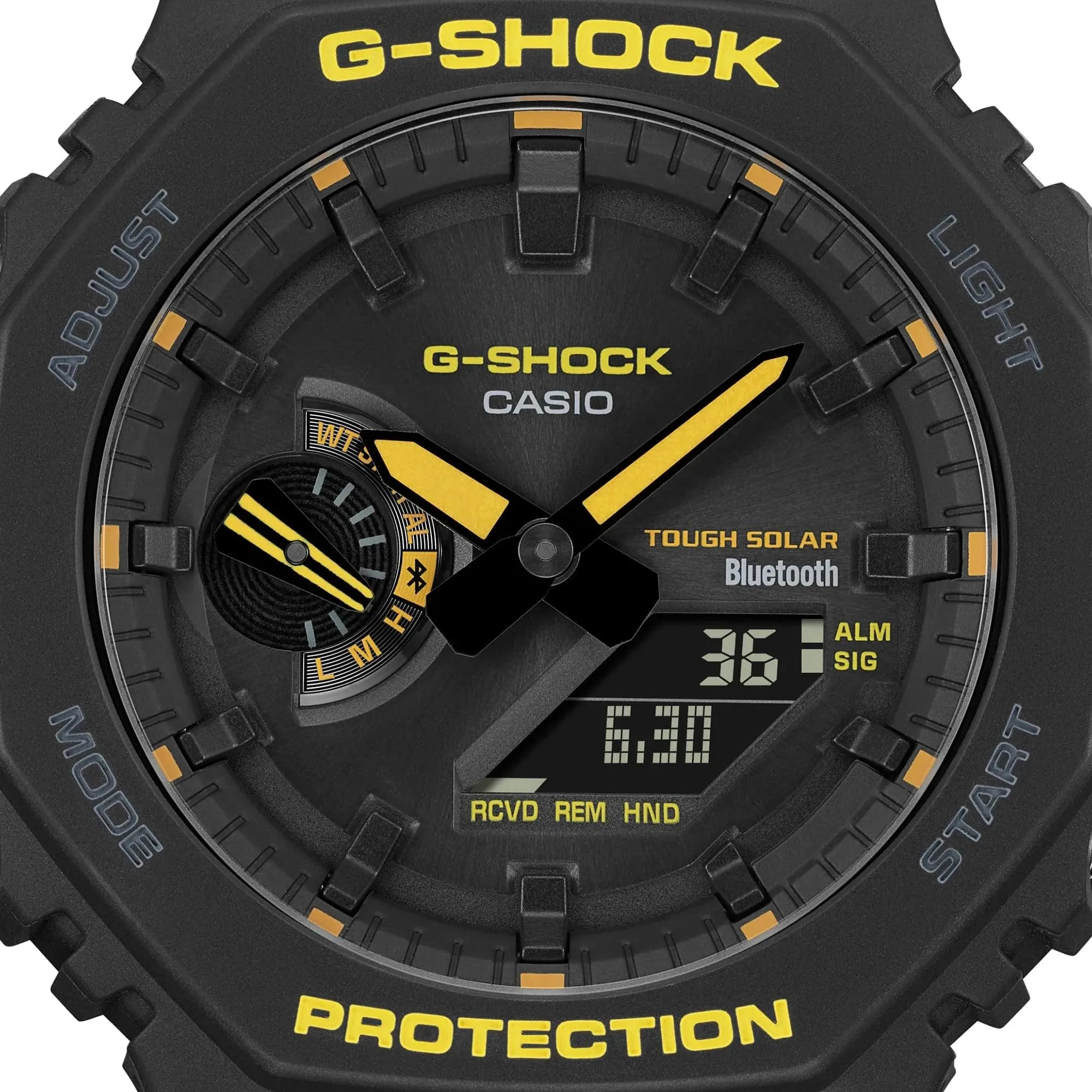 G-Shock Carbon Core Guard Tough Solar Slim Duo - Black & Yellow - GAB2100CY-1A