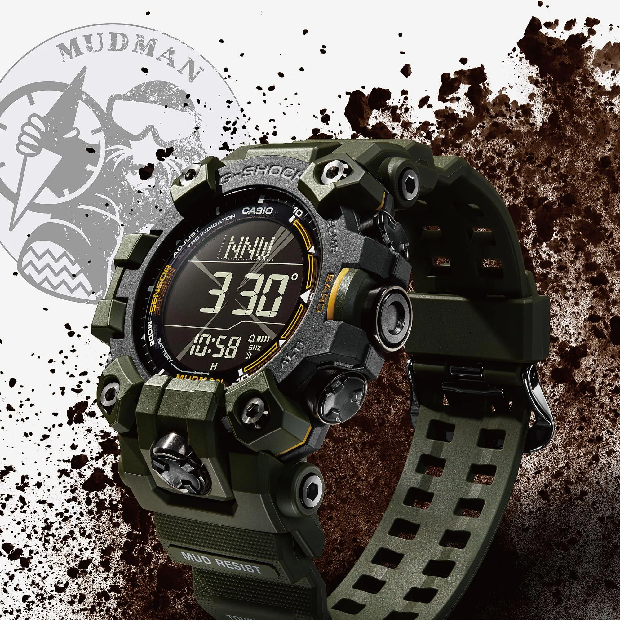 G-Shock Master of G Series - Mudman Series - Green - GW9500-3D