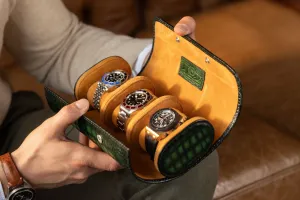 Galata Watch Roll - CP Patina Green For 3 Watches