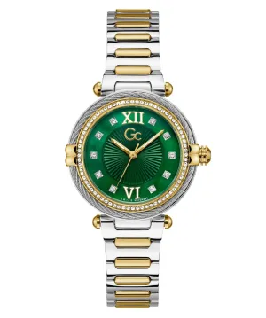 GC Ladies Vogue Cable Silver Yellow Gold Watch Z52002L9MF
