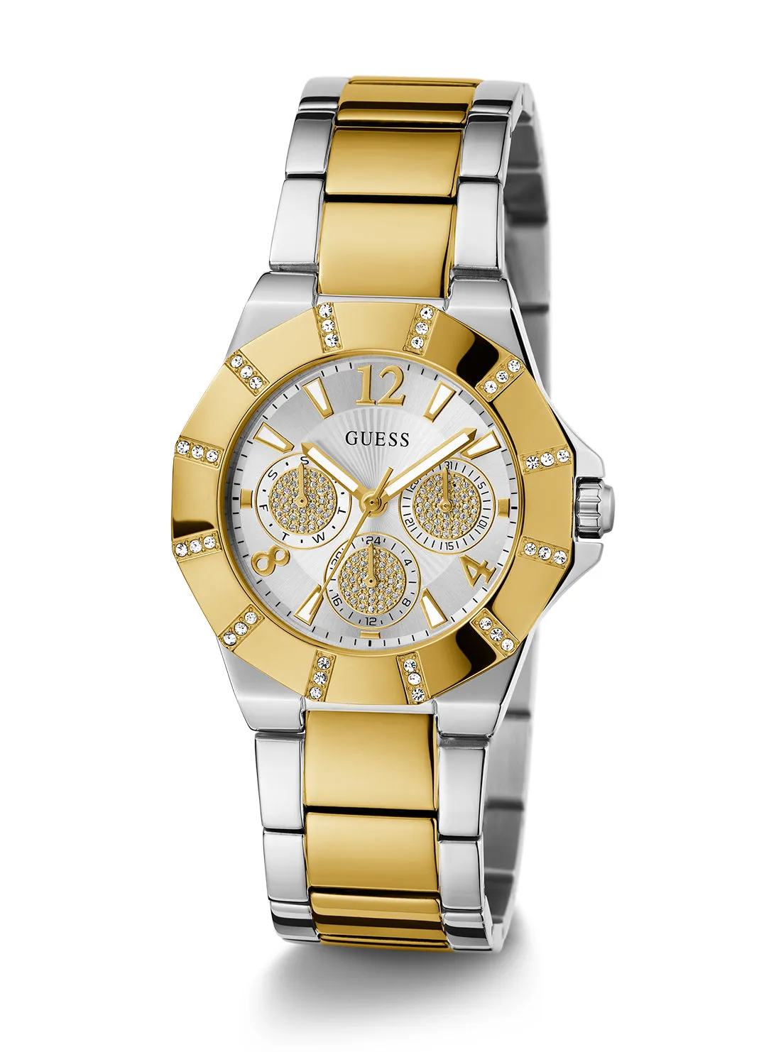 Gold Silver Sunray Glitz Watch
