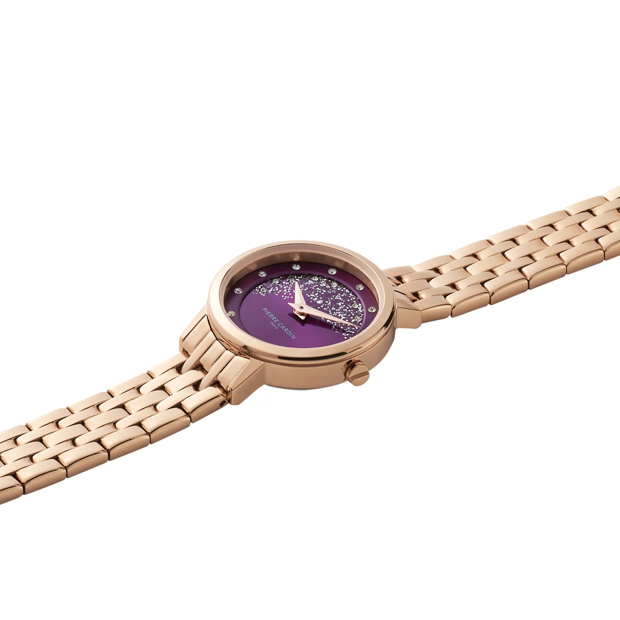 Goutte d'Or Lustre Ladies Rose Gold Watch with Violet dial