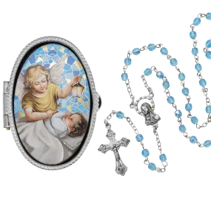 GUARDIAN ANGEL - ROSARY BOX - METAL