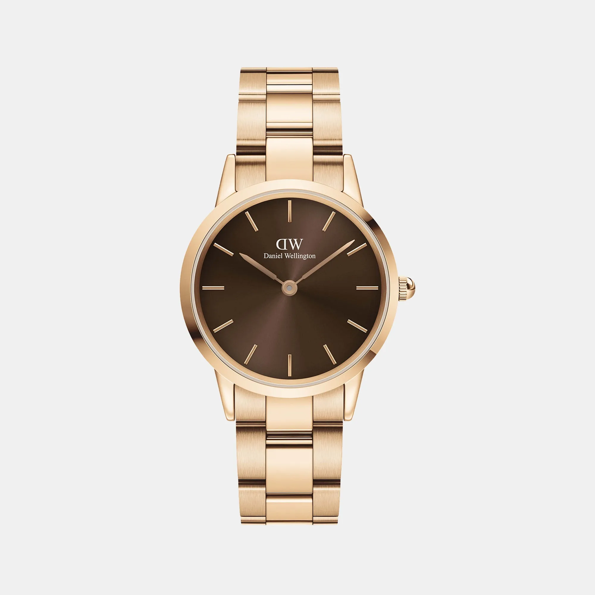 Iconic Women's Brown Analog Stainless Steel Watch DW00100462