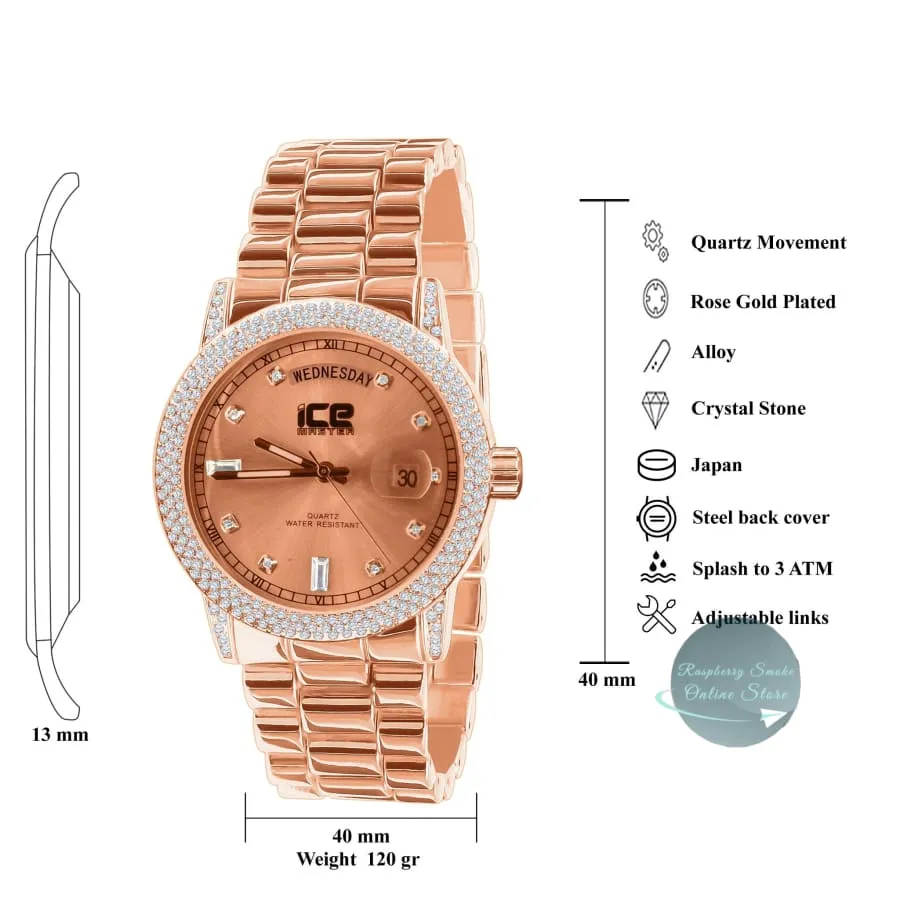 Incandescent Bling Metal Watch