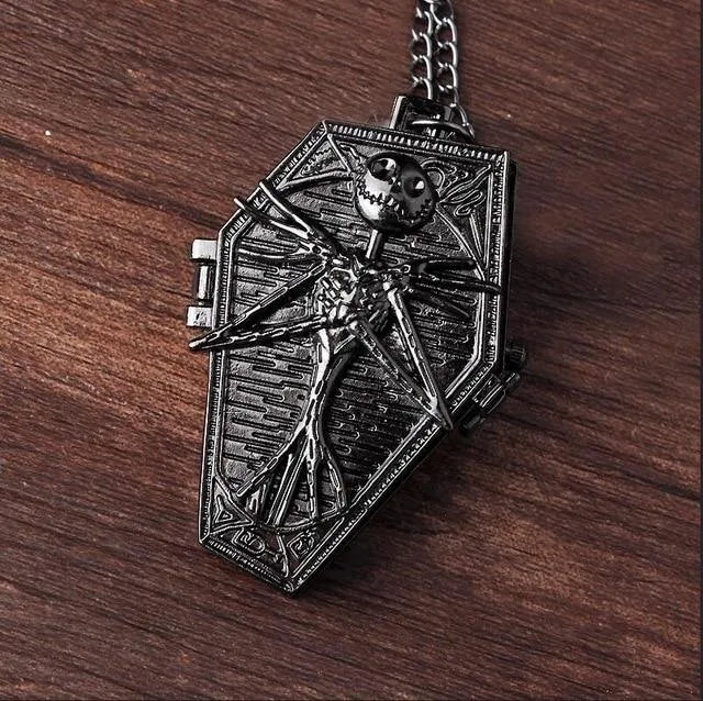 Jack Skellington Coffin Pocket Watch