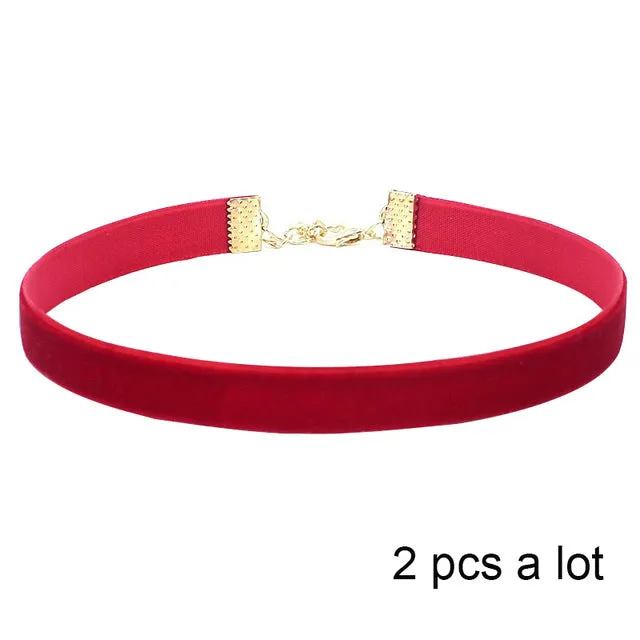 JOYROX Punk Style Black Velvet Colar 2017 Fashion Women Choker Hot Gothic Pendant Ladies Collar Necklace Chocker Jewelry Gifts
