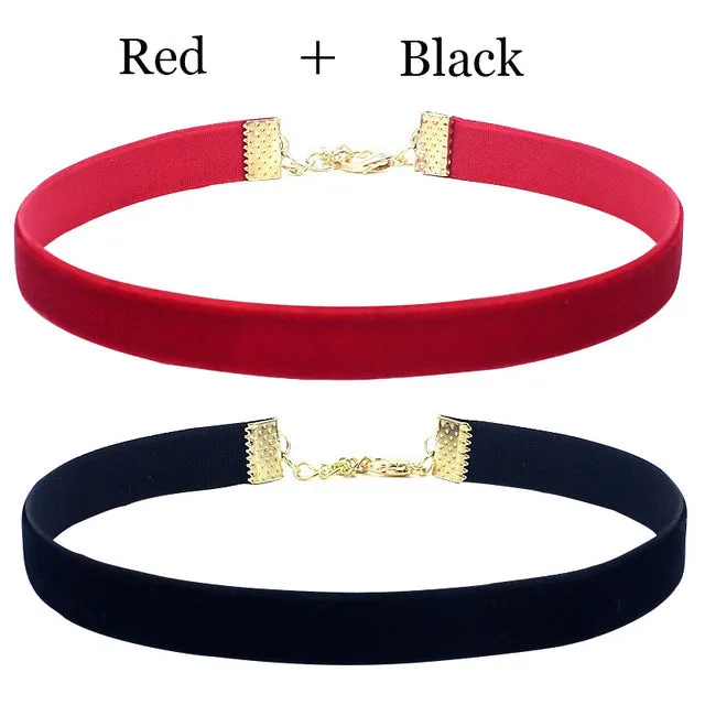 JOYROX Punk Style Black Velvet Colar 2017 Fashion Women Choker Hot Gothic Pendant Ladies Collar Necklace Chocker Jewelry Gifts