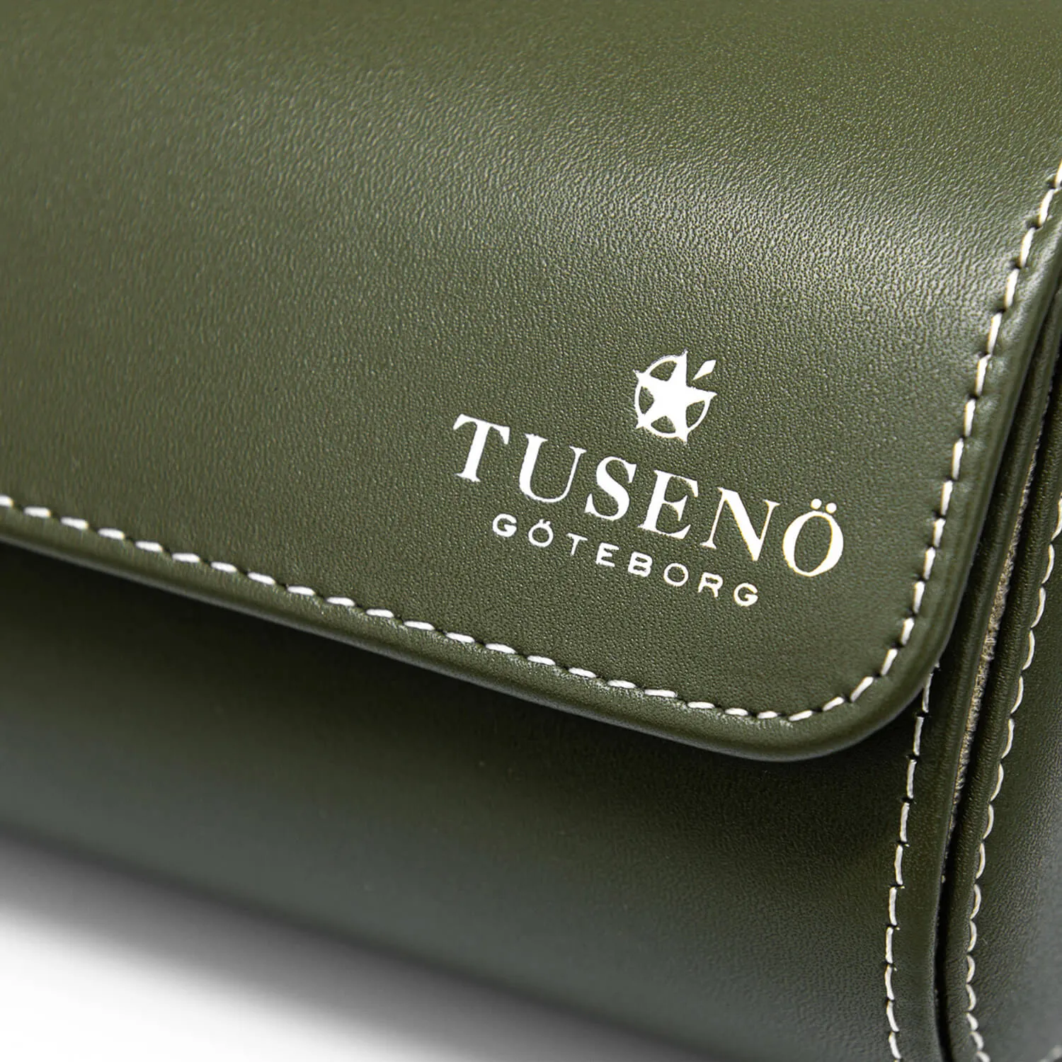 LEATHER WATCH ROLL – GREEN NAPPA
