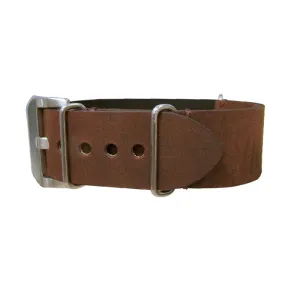 Loco Horse | Distressed Brown | One-Piece | Leather | Brushed Hardware