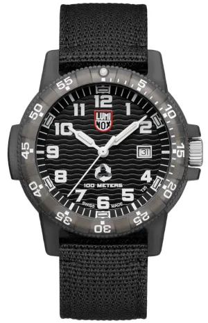 Luminox Leatherback SEA Turtle Giant ECO #tide Black rPET Strap Date Quartz Mens Watch XS.0321.ECO