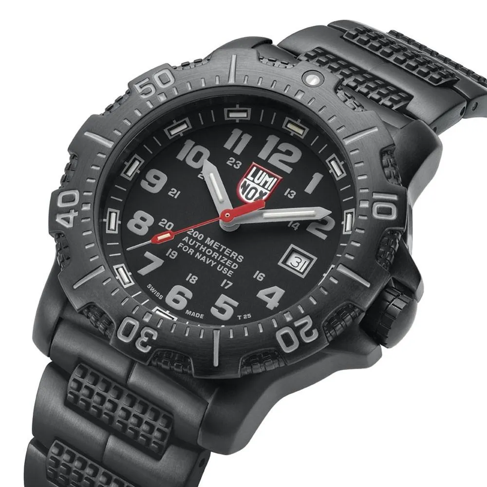 Luminox Men's ANU (Authorised for Navy Use) 4200 Series Black Stainless Steel Bracelet Black Analog Dial Quartz Watch - XS.4222.L