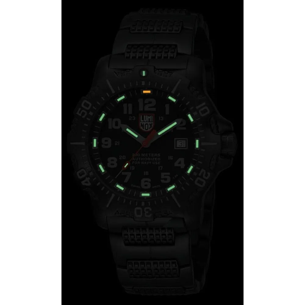 Luminox Men's ANU (Authorised for Navy Use) 4200 Series Black Stainless Steel Bracelet Black Analog Dial Quartz Watch - XS.4222.L