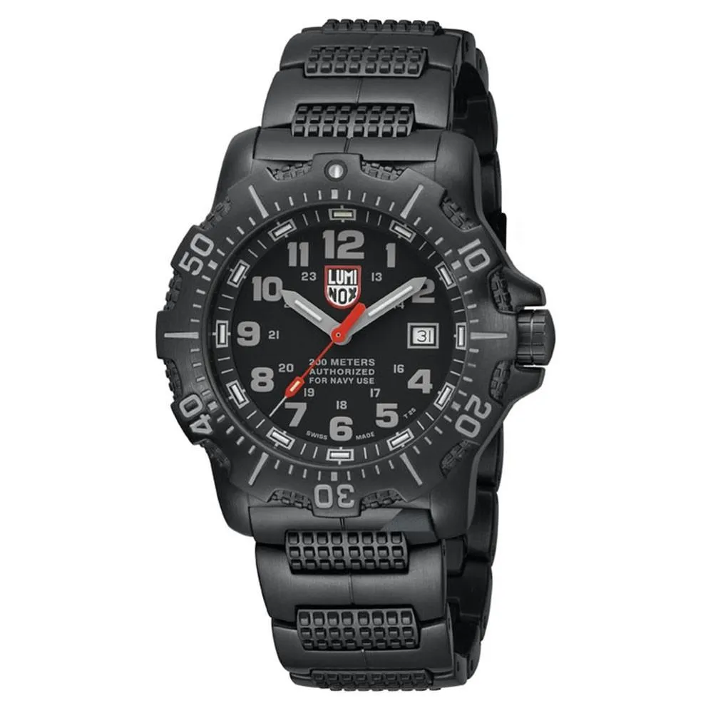 Luminox Men's ANU (Authorised for Navy Use) 4200 Series Black Stainless Steel Bracelet Black Analog Dial Quartz Watch - XS.4222.L