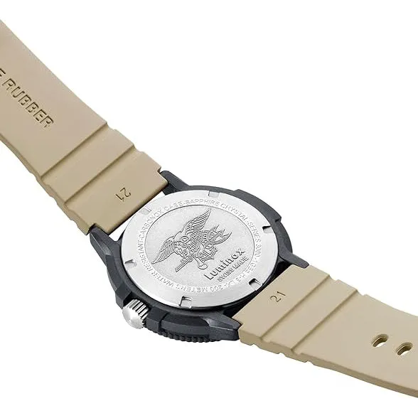 Luminox Men's Beige Dial Khaki Rubber Band Navy Seal Quartz Watch - XS.3010.EVO.S