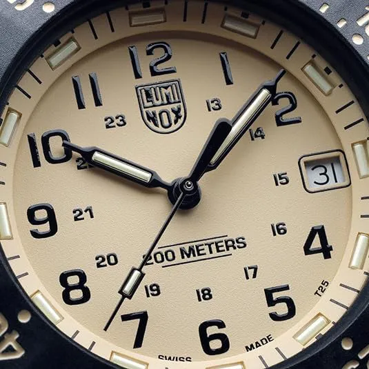 Luminox Men's Beige Dial Khaki Rubber Band Navy Seal Quartz Watch - XS.3010.EVO.S