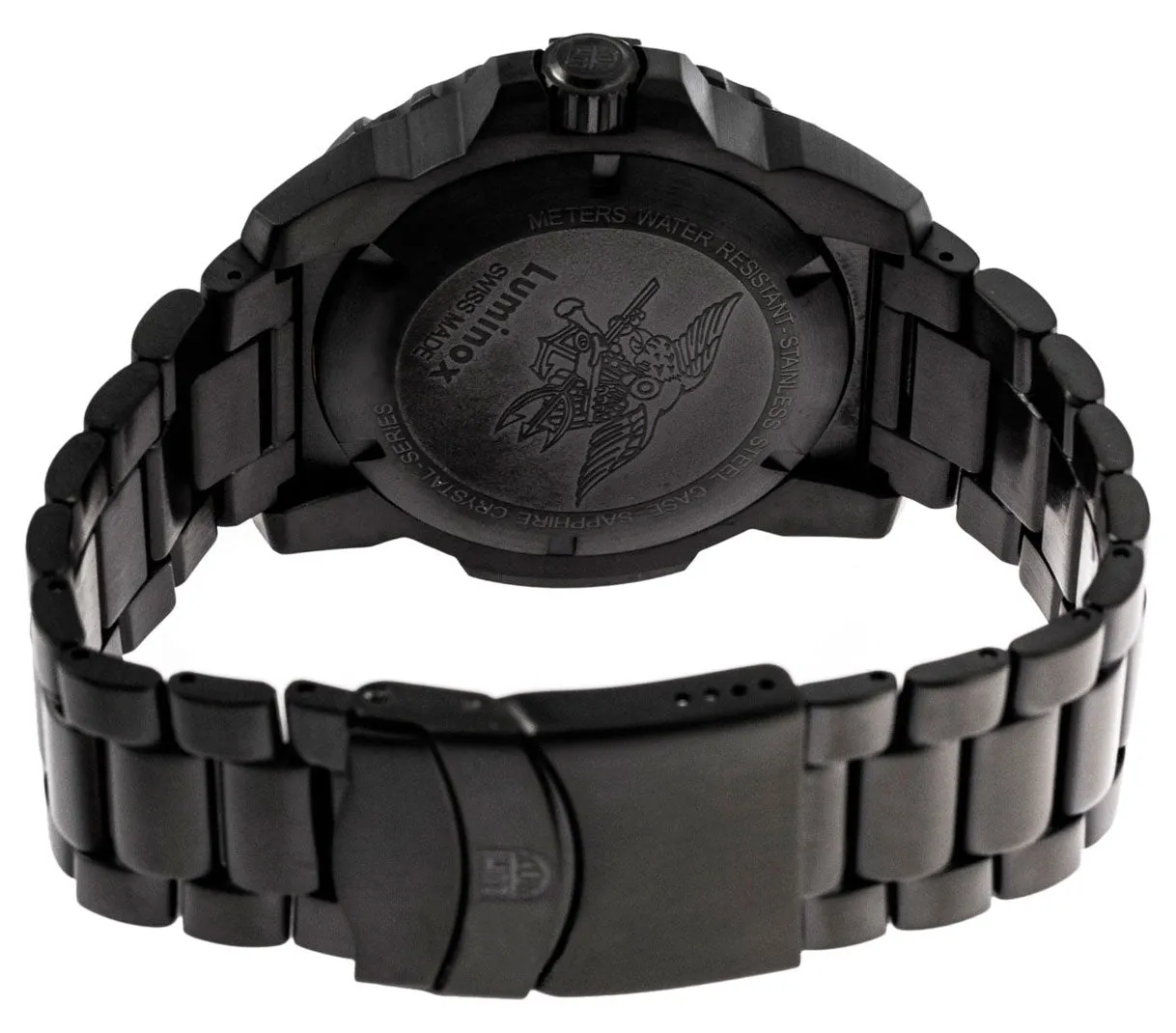 Luminox Navy SEAL Ion Plated Stainless Steel Black Dial Date Divers Quartz Mens Watch XS.3252.BO.L