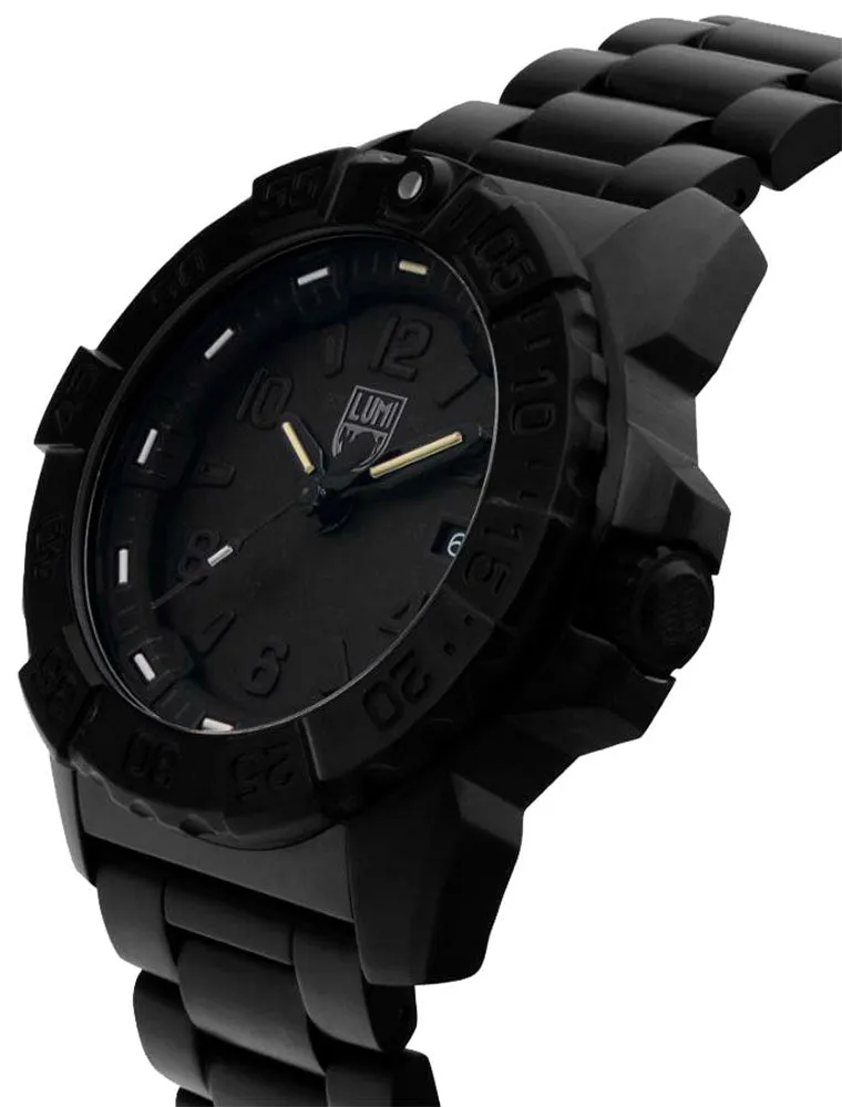 Luminox Navy SEAL Ion Plated Stainless Steel Black Dial Date Divers Quartz Mens Watch XS.3252.BO.L