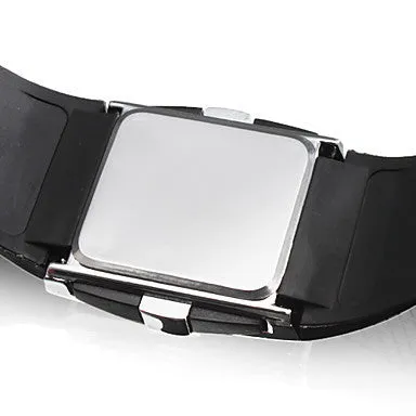 Luxury LED Digital Watch Red & Blue Light Optional Fashion For Men Women's Sports Stainless Steel Wristwatch