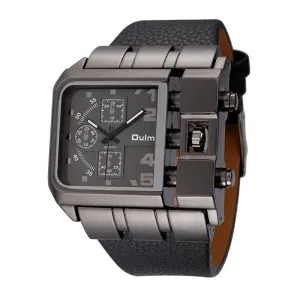 Luxury Square Dial Wide Strap Wristwatch / Fashion Quartz Watch with Unique Design