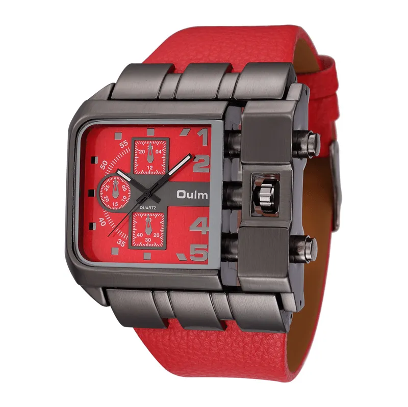 Luxury Square Dial Wide Strap Wristwatch / Fashion Quartz Watch with Unique Design