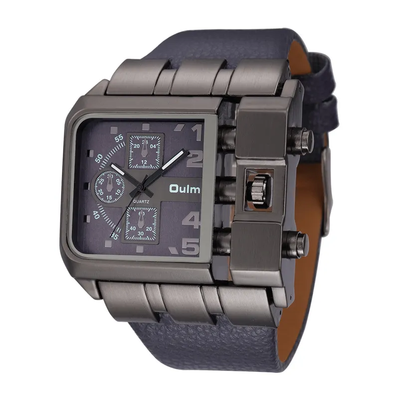 Luxury Square Dial Wide Strap Wristwatch / Fashion Quartz Watch with Unique Design