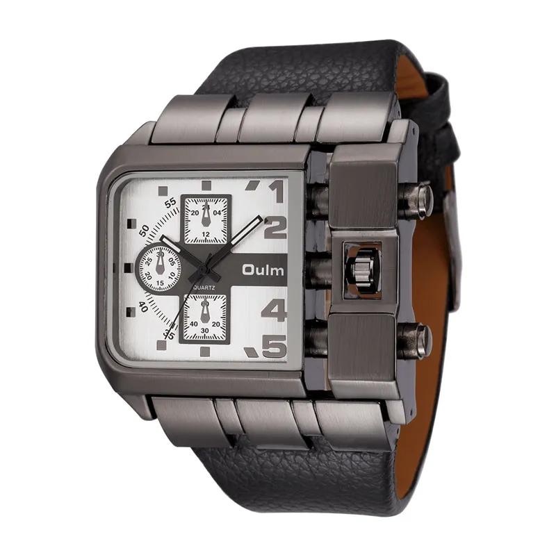 Luxury Square Dial Wide Strap Wristwatch / Fashion Quartz Watch with Unique Design